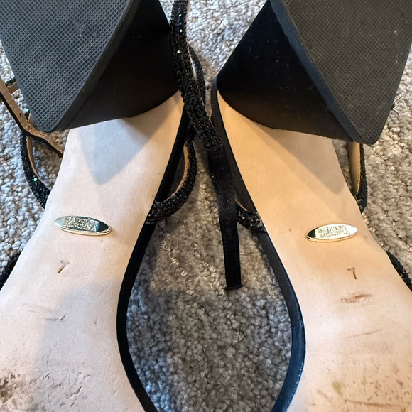 Badgley Mischka black block heels, size 7 - Picture 4 of 4